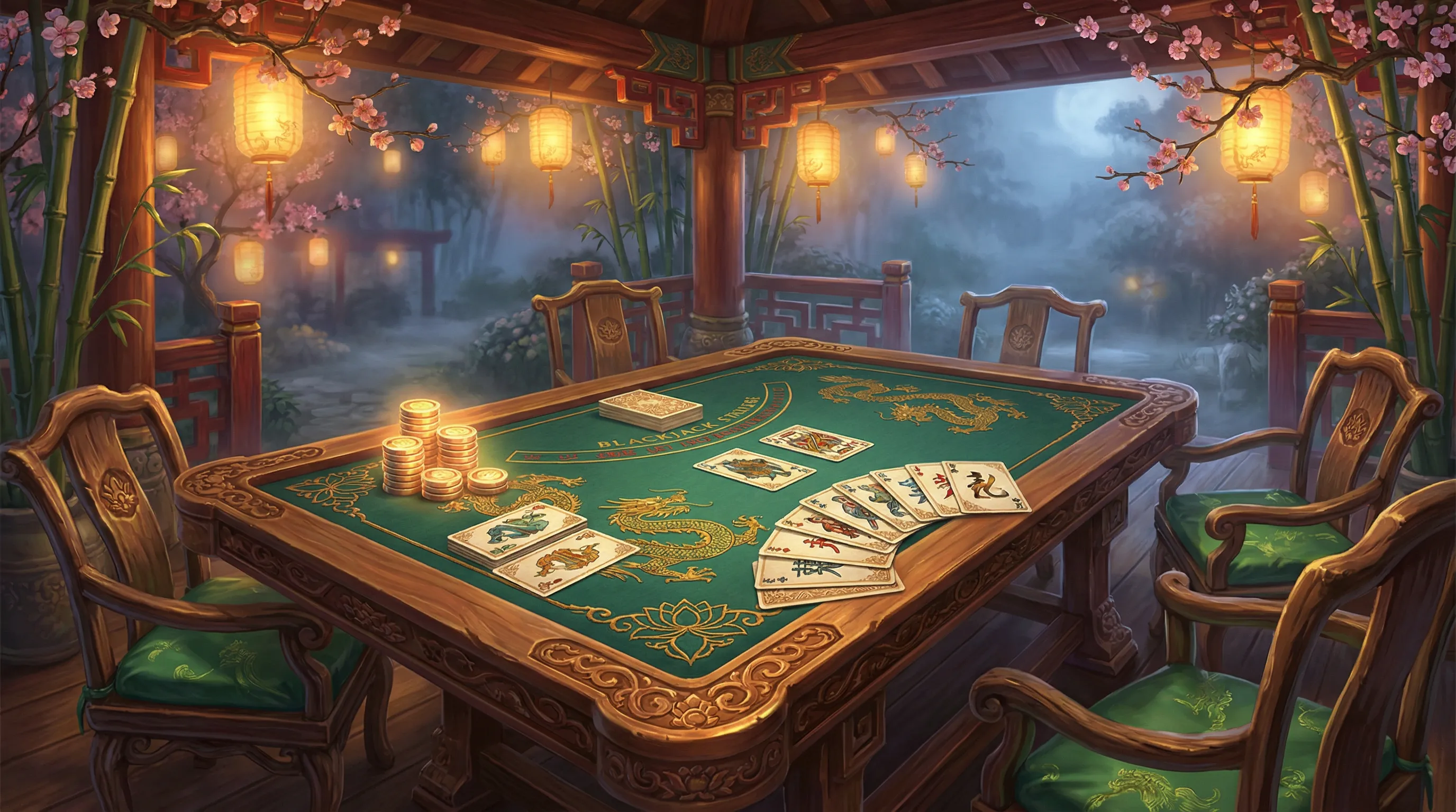 Mesa de blackjack 21 pontos no cassino donaldbet